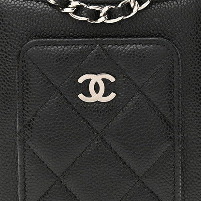 Chanel Caviar Quilted CC Phone Holder Black 9 of 13
