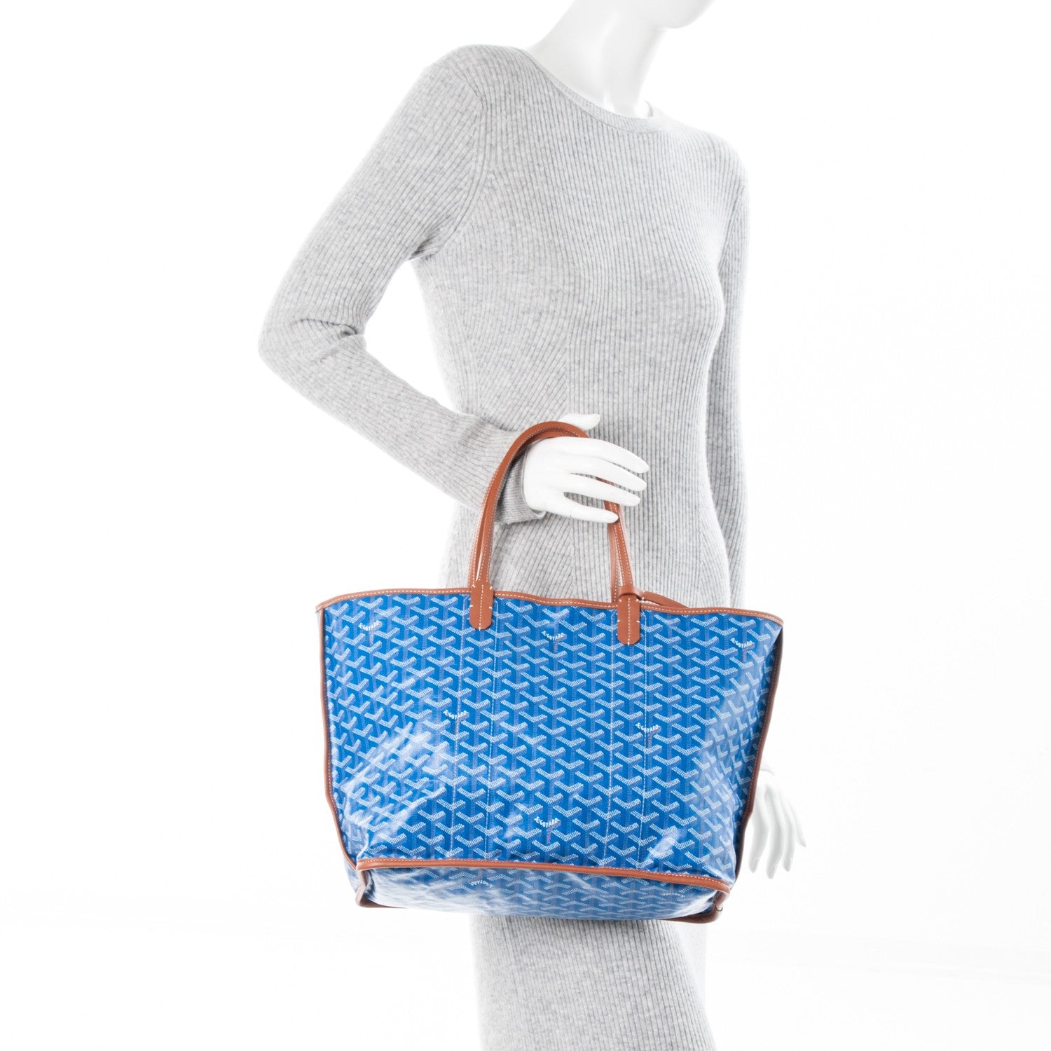 Goyard Goyardine Reversible Pertuis PM Sky Blue 2 of 10