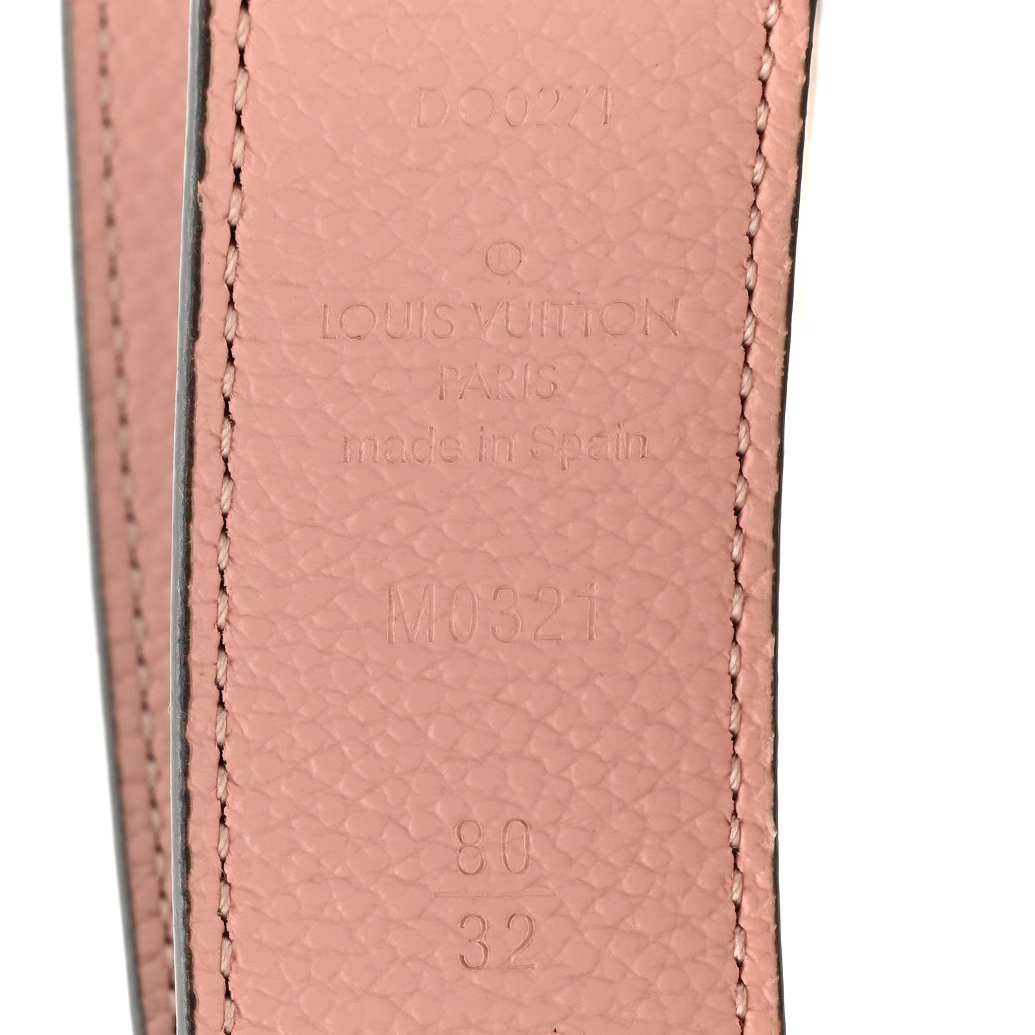 Louis Vuitton Calfskin Monogram 30mm LV Initiales Reversible Belt 80 32 Rose Ballerine 4 of 5