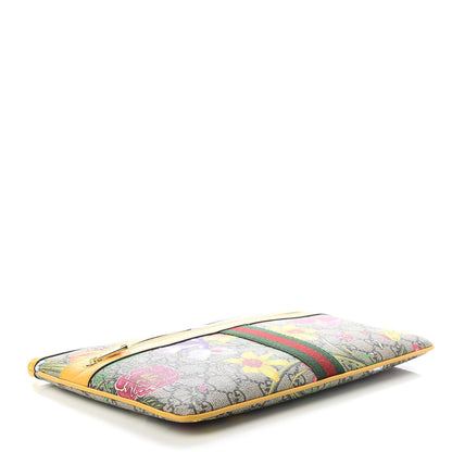Gucci GG Supreme Monogram Flora Large Ophidia Pouch Clutch Beige Multicolor Crop 4 of 9