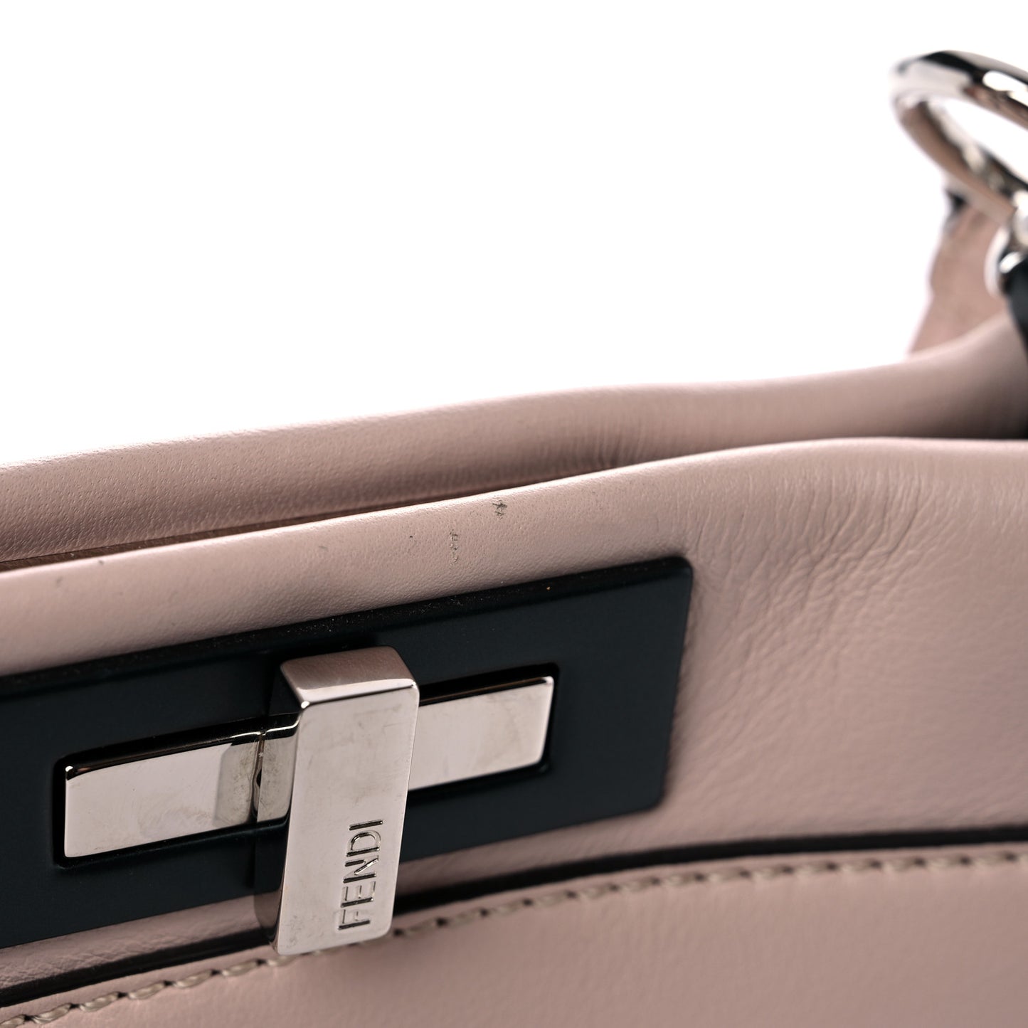 Vitello Seta Shiny Nappa Medium Peekaboo Iconic Satchel Soap Opale