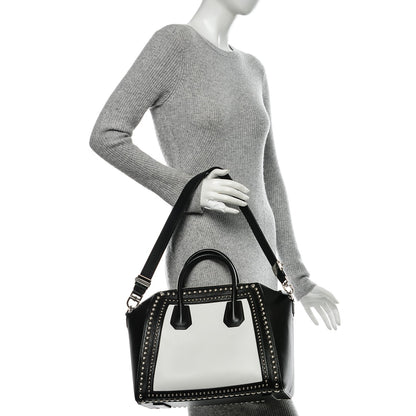 Givenchy Calfskin Medium Studded Bi-Color Antigona Black White 2 of 8