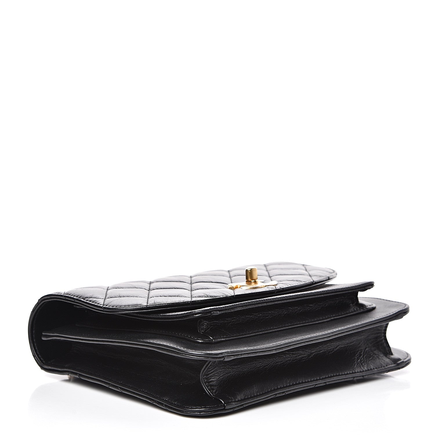 Chanel Calfskin Caviar Quilted Chain Handle Flap Black 3 of 10