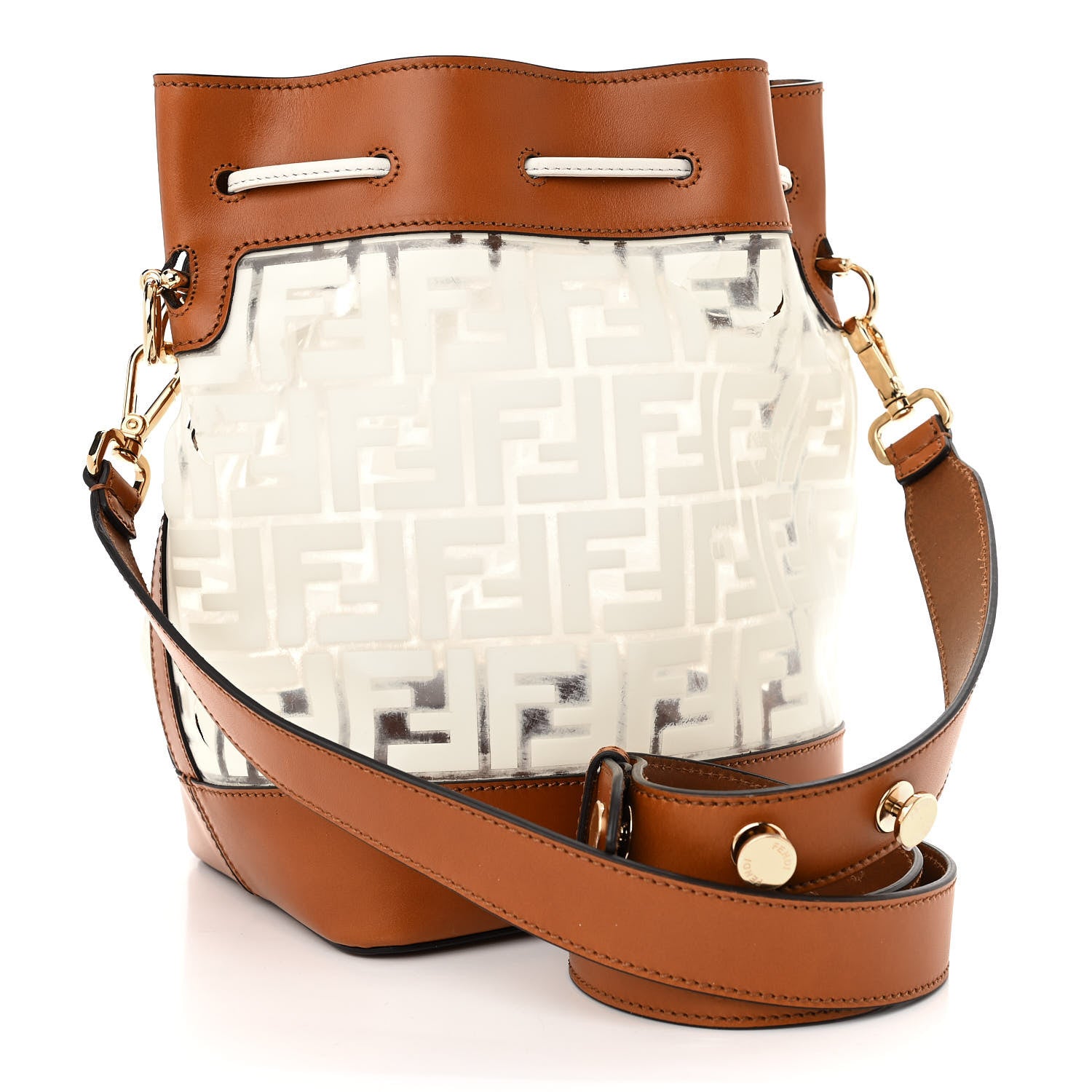 Fendi TPU FF Vitello Aura F is Fendi Grande Mon Tresor Bucket Bag White Cuoio 3 of 21
