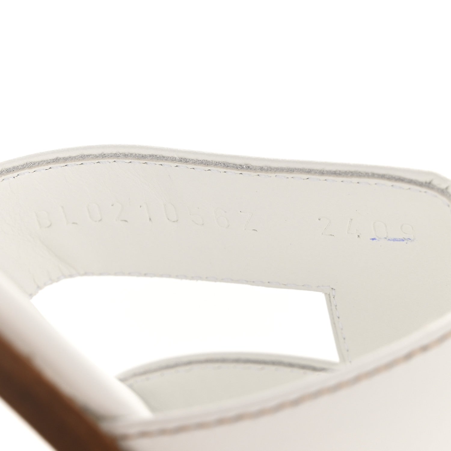 Hermes Box Calfskin Oran Sandals 39.5 White 9 of 9