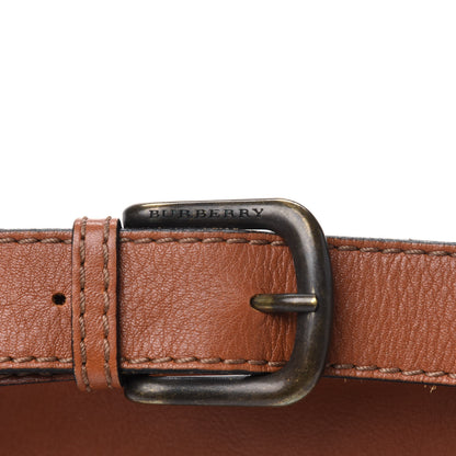 Burberry Calfskin House Check Trim Bates Shoulder Bag Cognac 29 of 33