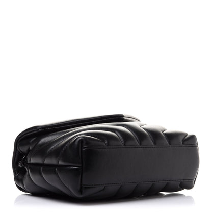 Saint Laurent Calfskin Y Quilted Monogram Toy Loulou Crossbody Bag Black 4 of 14