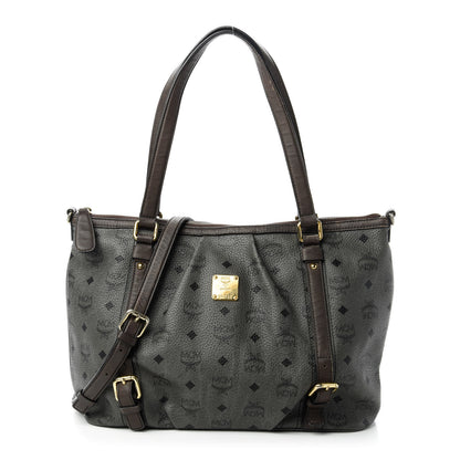 MCM Visetos Medium Essentials Shopper Tote Phantom Grey 1 of 10