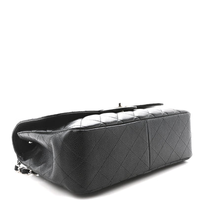 Chanel Caviar Quilted Jumbo Single Flap Black 4 of 10