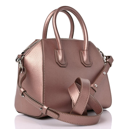 Givenchy Metallic Sugar Goatskin Mini Antigona Light Pink 3 of 13