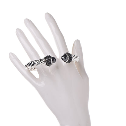David Yurman Sterling Silver Hematine Cable Berries Bracelet 2 of 5