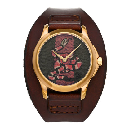 Gucci Stainless Steel Calfskin 38mm Le Marche Des Merveilles Snake Quartz Watch 1 of 4