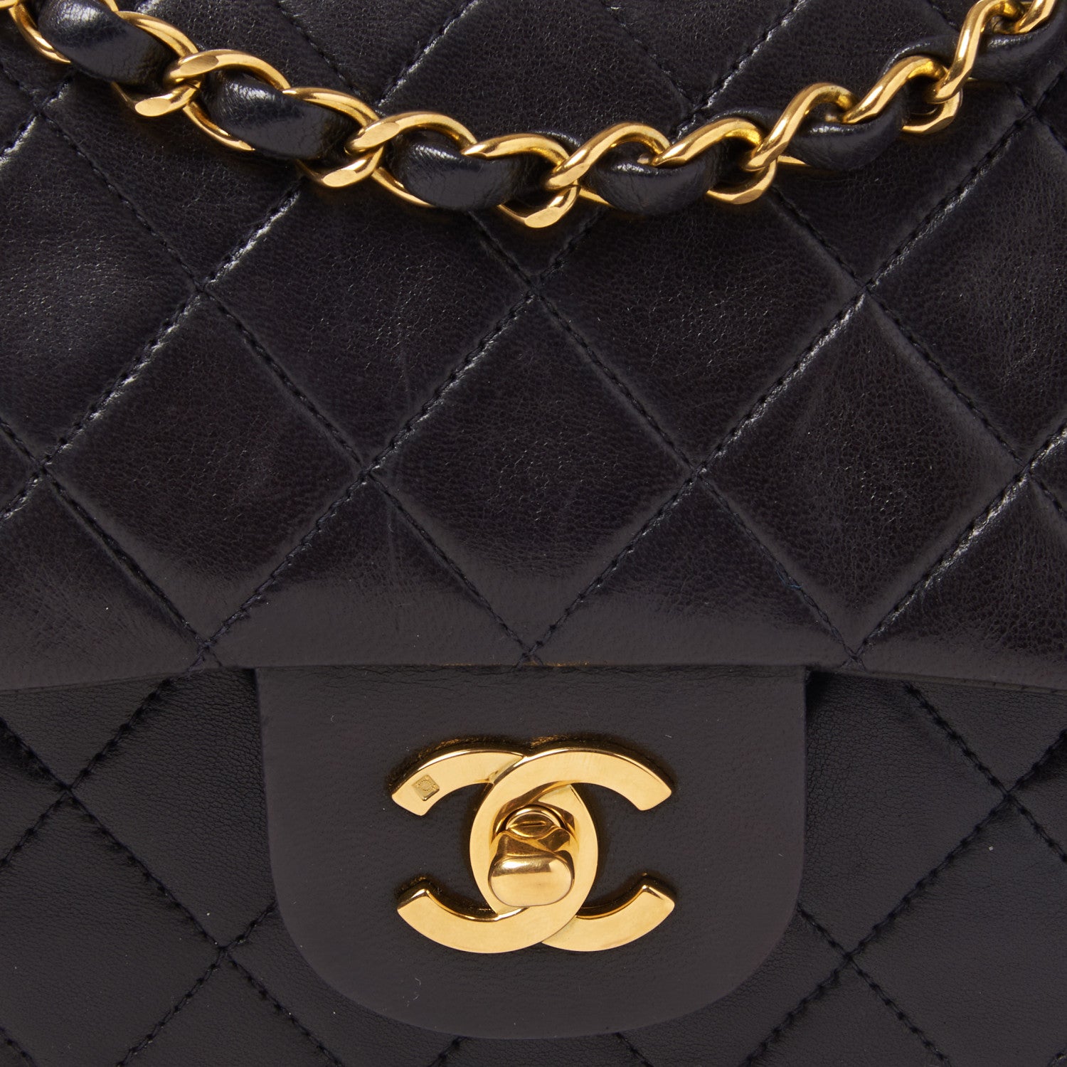 Chanel Lambskin Quilted Medium Double Flap Black 6 of 9