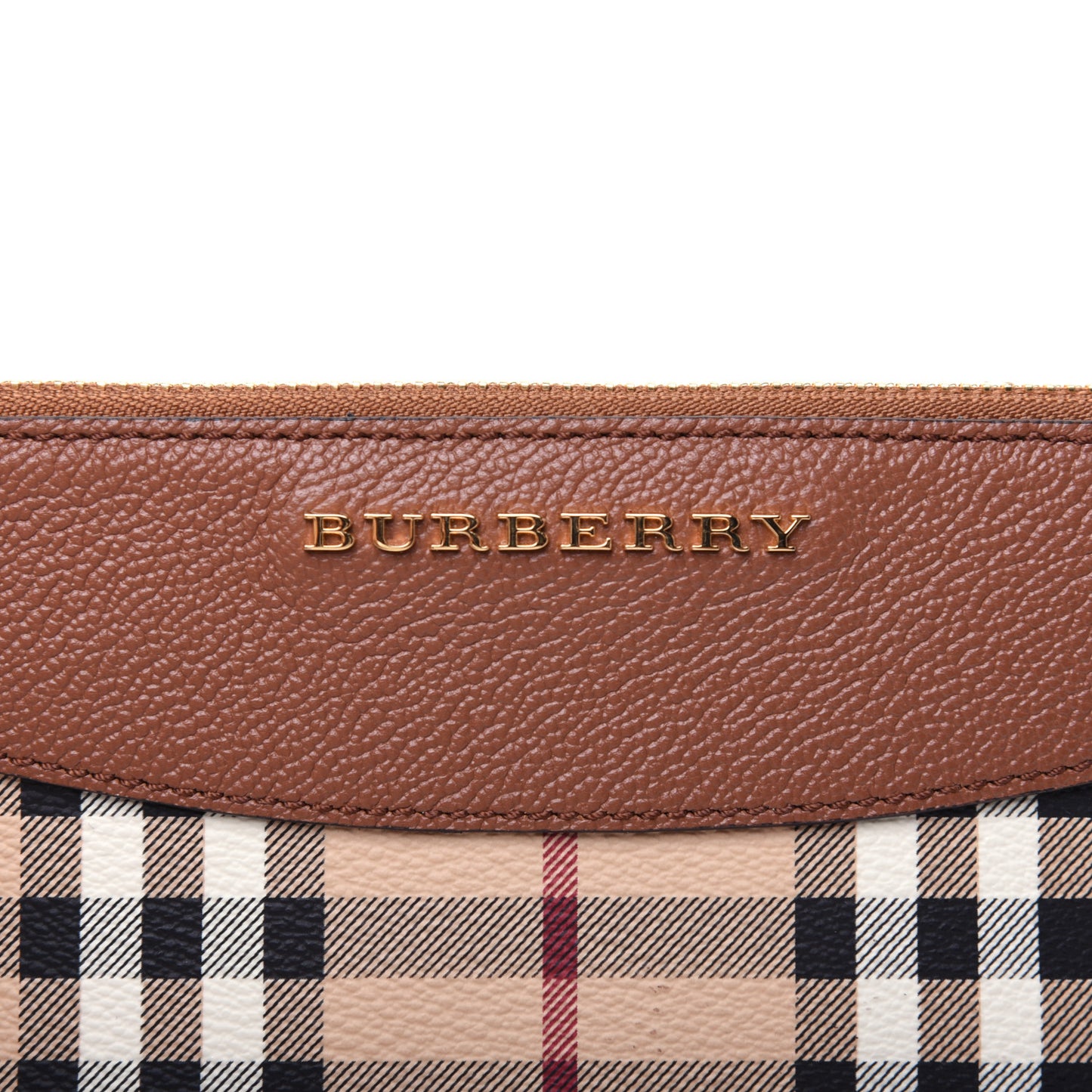 Haymarket Check Peyton Crossbody Clutch Bag Toffee