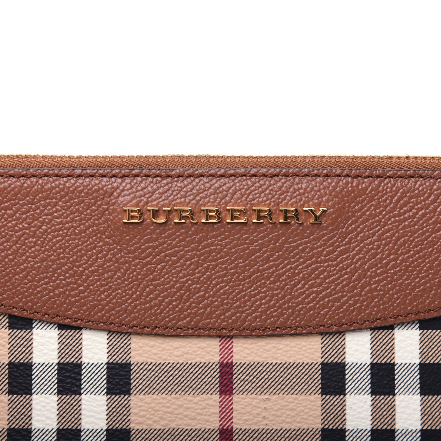 Burberry Haymarket Check Peyton Crossbody Clutch Bag Toffee 14 of 20