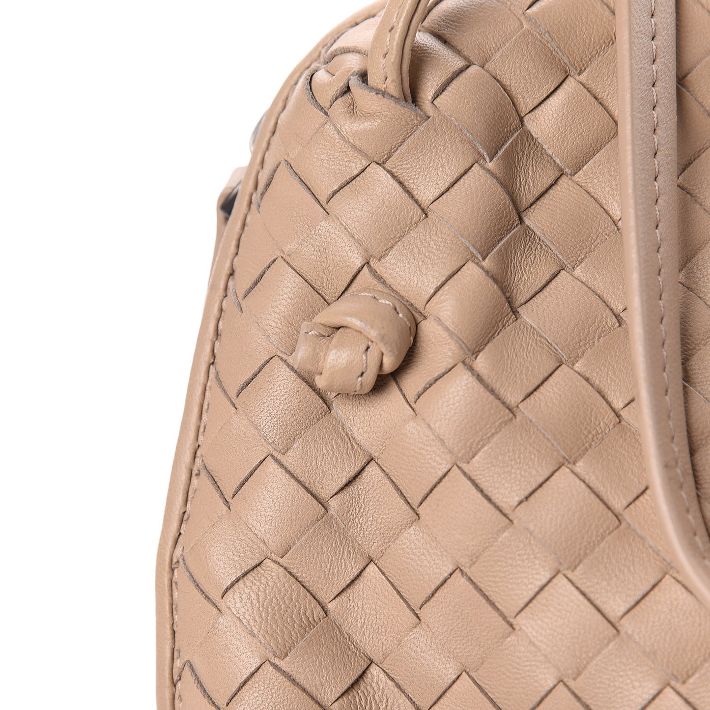 Nappa Intrecciato Pillow Crossbody Messenger Mink