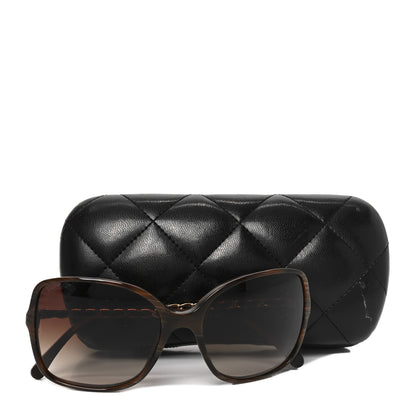 Chanel Acetate Metal Lambskin Chain Square Sunglasses 5210-Q Brown 7 of 7