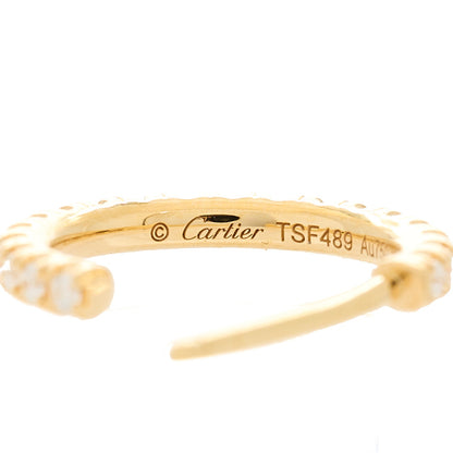 Cartier 18K Yellow Gold Diamond SM Etincelle De Cartier Hoop Earrings 4 of 6