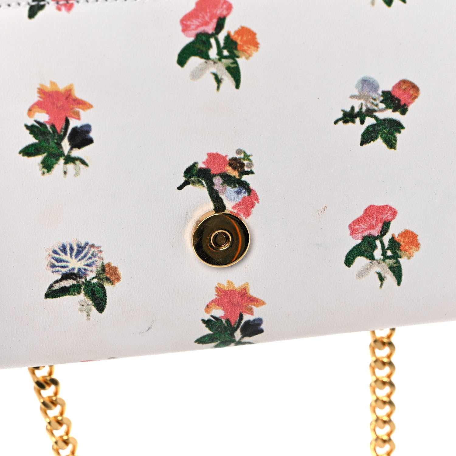 Saint Laurent Calfskin Prairie Flower Printed Small Classic Monogram Kate Satchel White 10 of 13