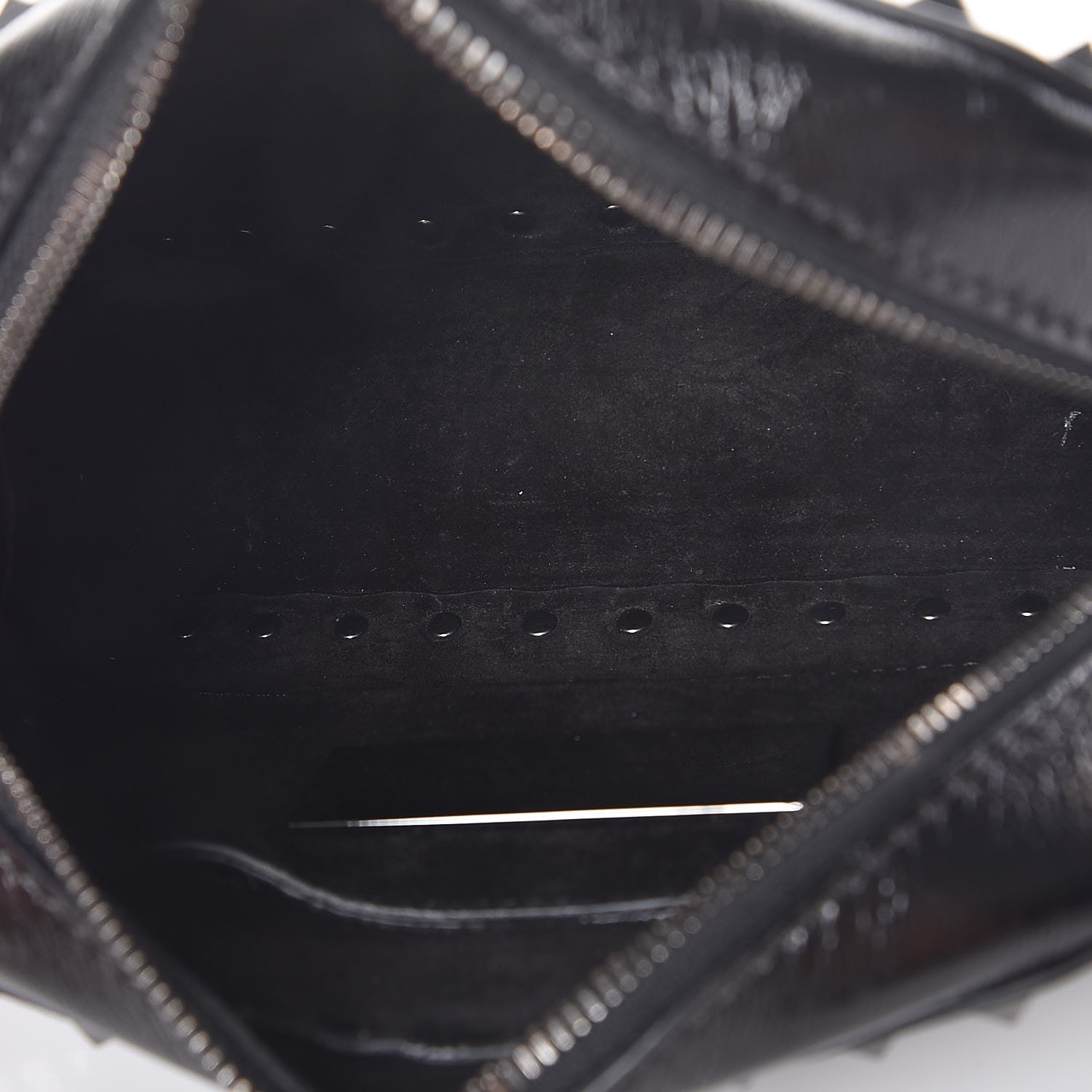 Valentino Garavani Craquele Calfskin Rockstud Camera Crossbody Bag Black 5 of 6