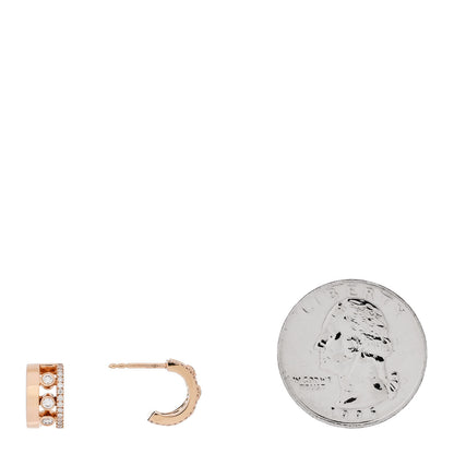 Messika 18K Rose Gold Diamond Move Romane Hoop Earrings 2 of 5
