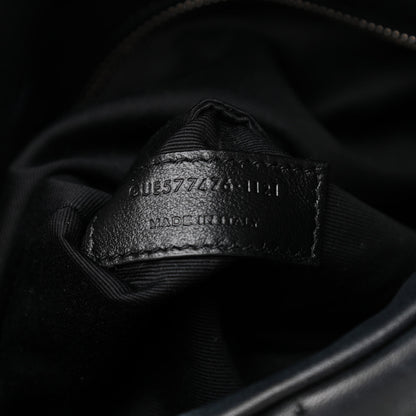 Saint Laurent Lambskin Quilted Small Loulou Puffer Monogram Chain Satchel Black 8 of 14