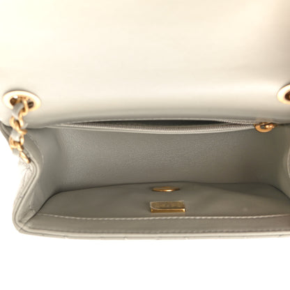 Chanel Lambskin Quilted Mini Pearl Crush Flap Light Grey 5 of 9