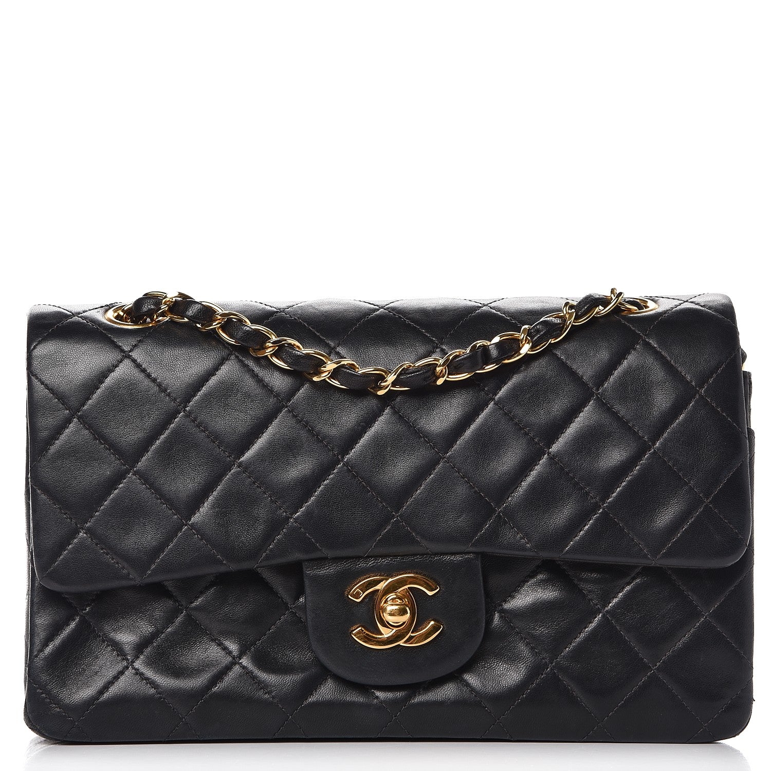 Chanel Lambskin Quilted Small Double Flap Black 1 of 12
