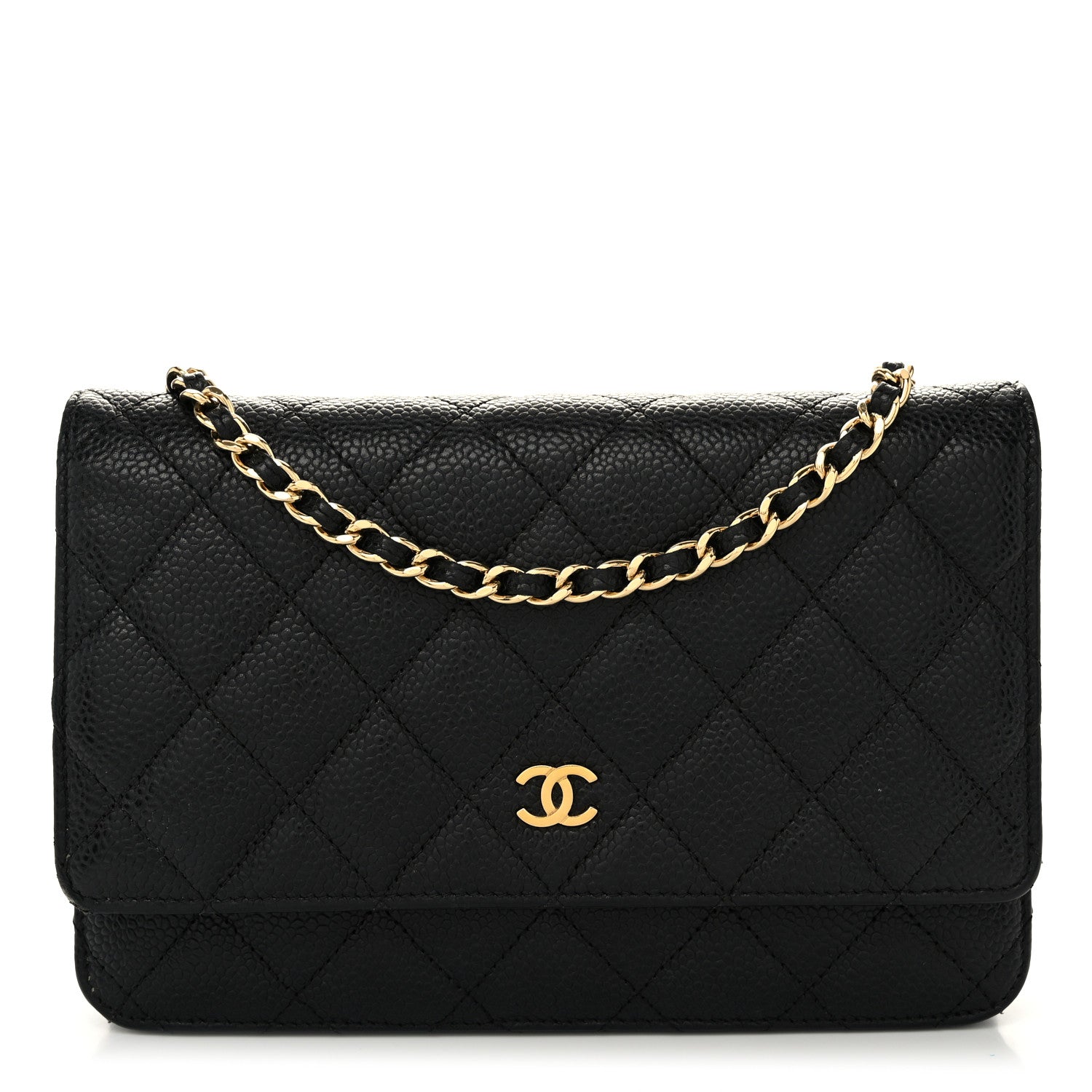 Chanel Caviar Quilted Wallet on Chain WOC Black 1 of 12