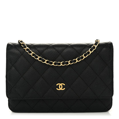 Chanel Caviar Quilted Wallet on Chain WOC Black 1 of 12