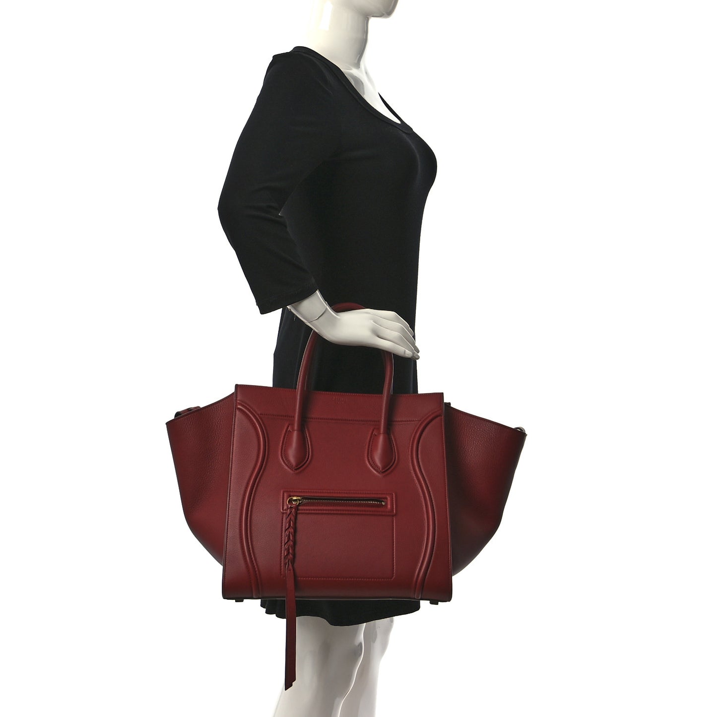 Baby Grained Calfskin Medium Phantom Luggage Carmin