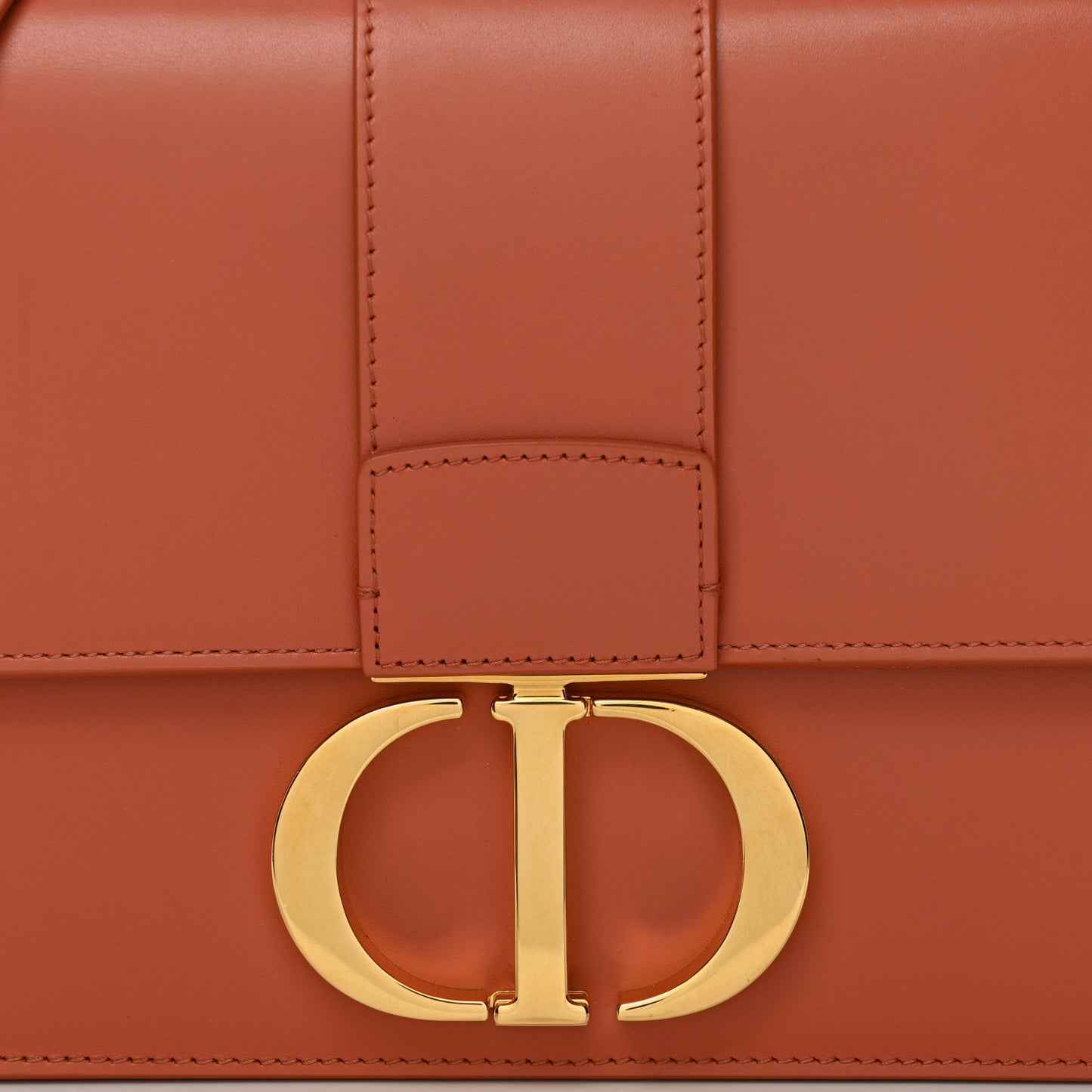 Smooth Calfskin 30 Montaigne Flap Bag Indian Red