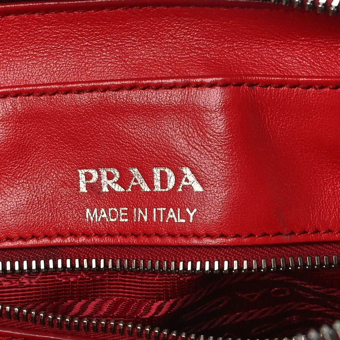 Soft Calfskin Diagramme Camera Bag Rosso