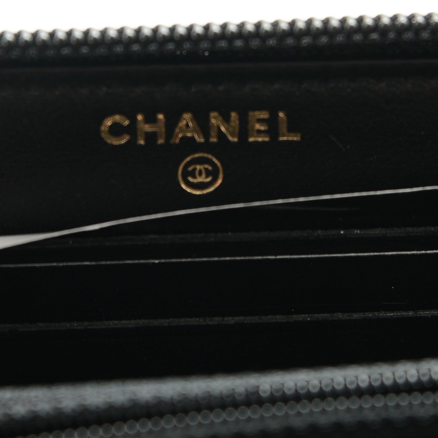 Chanel Glazed Calfskin Quilted Small Boy Zip Around Wallet Black 6 of 8