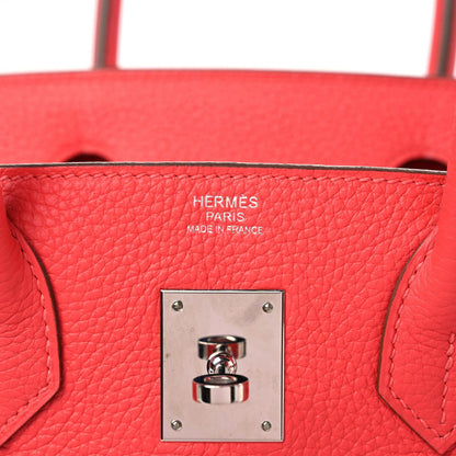 Hermes Taurillon Clemence Birkin 30 Rose Jaipur 10 of 10