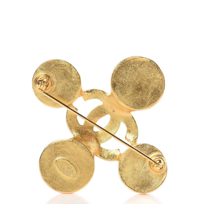Chanel Mother of Pearl CC Brooch Gold 3 of 6