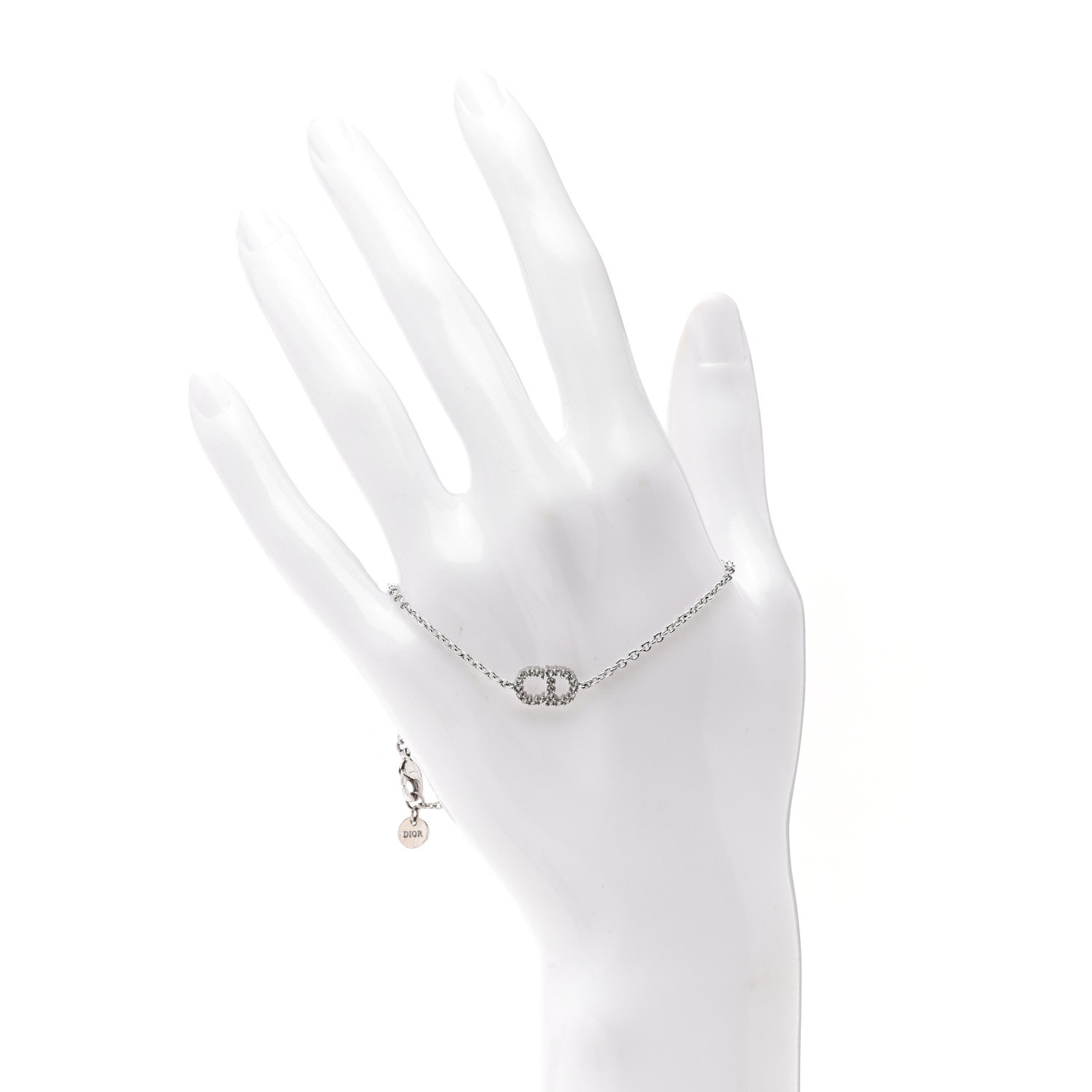 Christian Dior Crystal CD Bracelet Silver 2 of 4