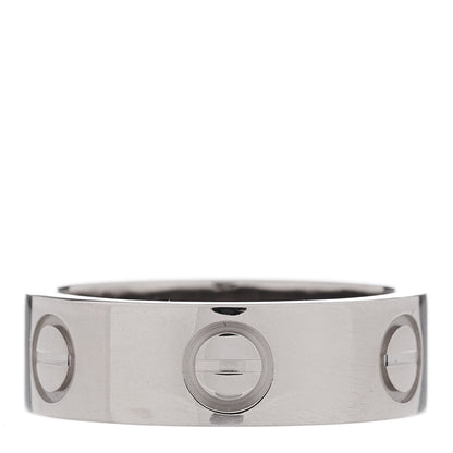 Cartier 18K White Gold 5.5mm LOVE Ring 48 4.5 1 of 4