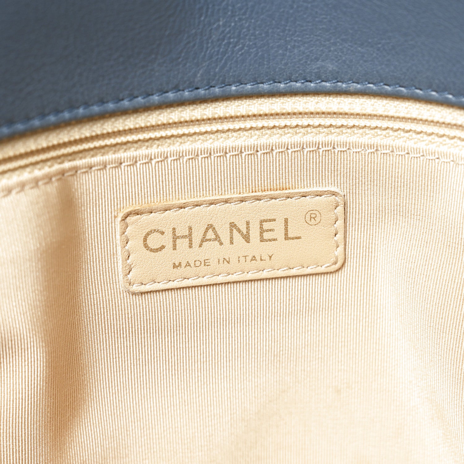 Chanel Calfskin Quilted Small CC Crown Tote Blue 6 of 10