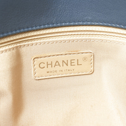 Chanel Calfskin Quilted Small CC Crown Tote Blue 6 of 10