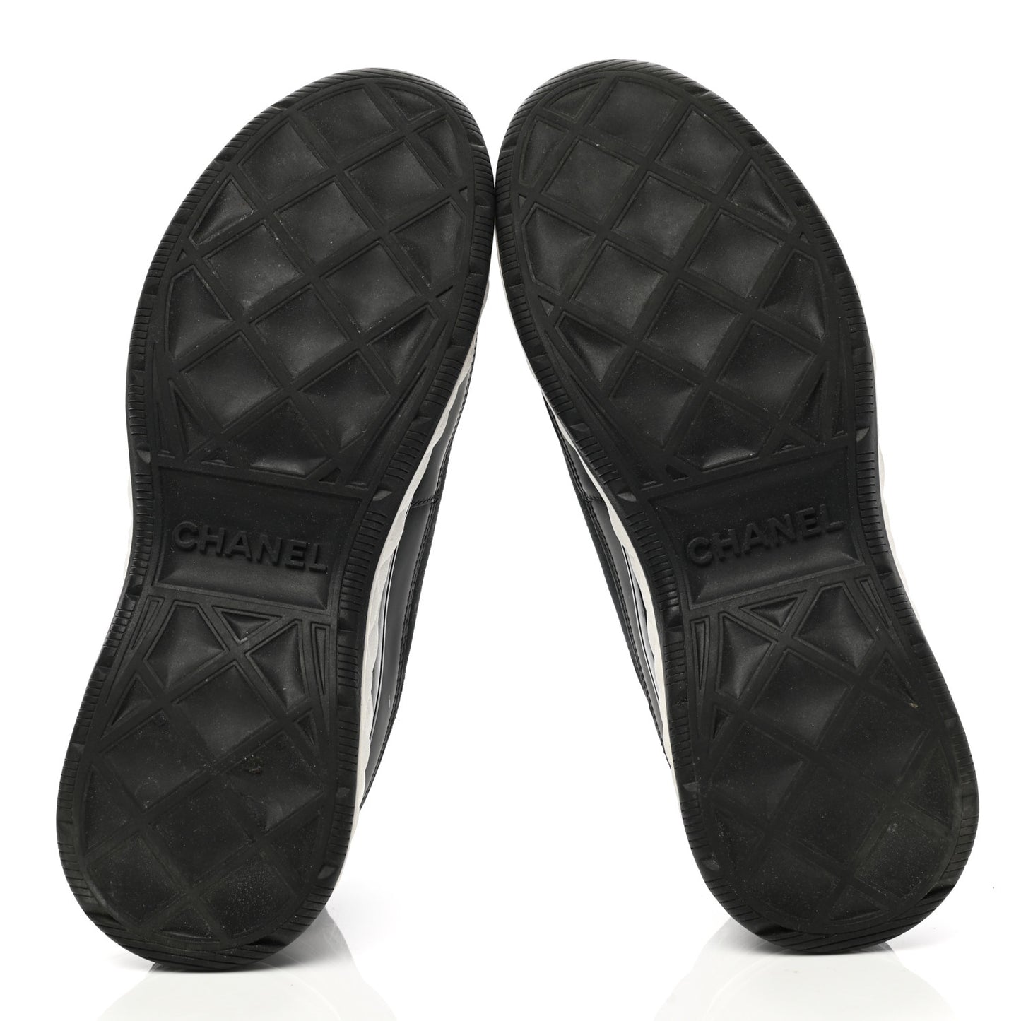 Velvet Calfskin Mixed Fibers CC Sneakers 38 Black