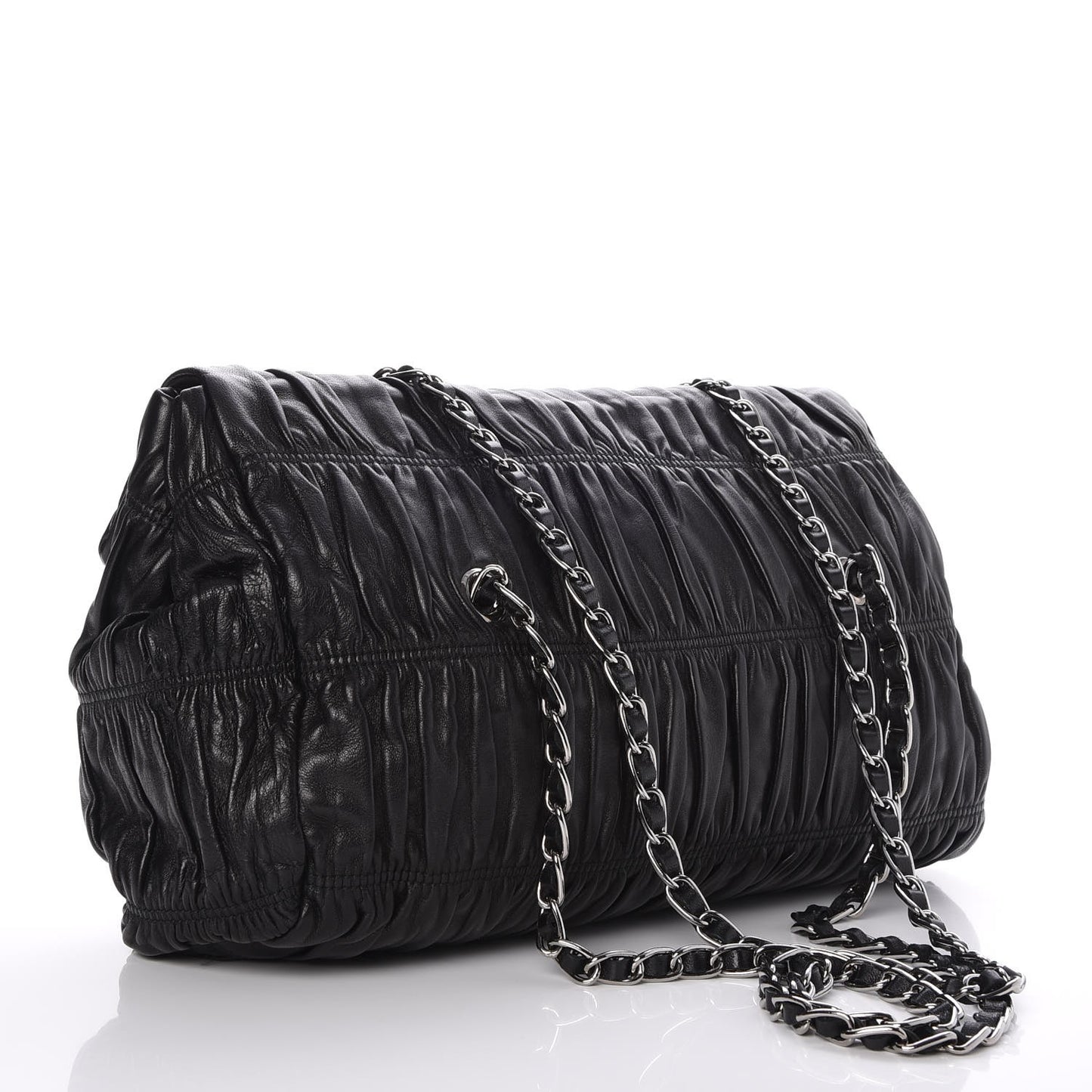 Nappa Gaufre Flap Black
