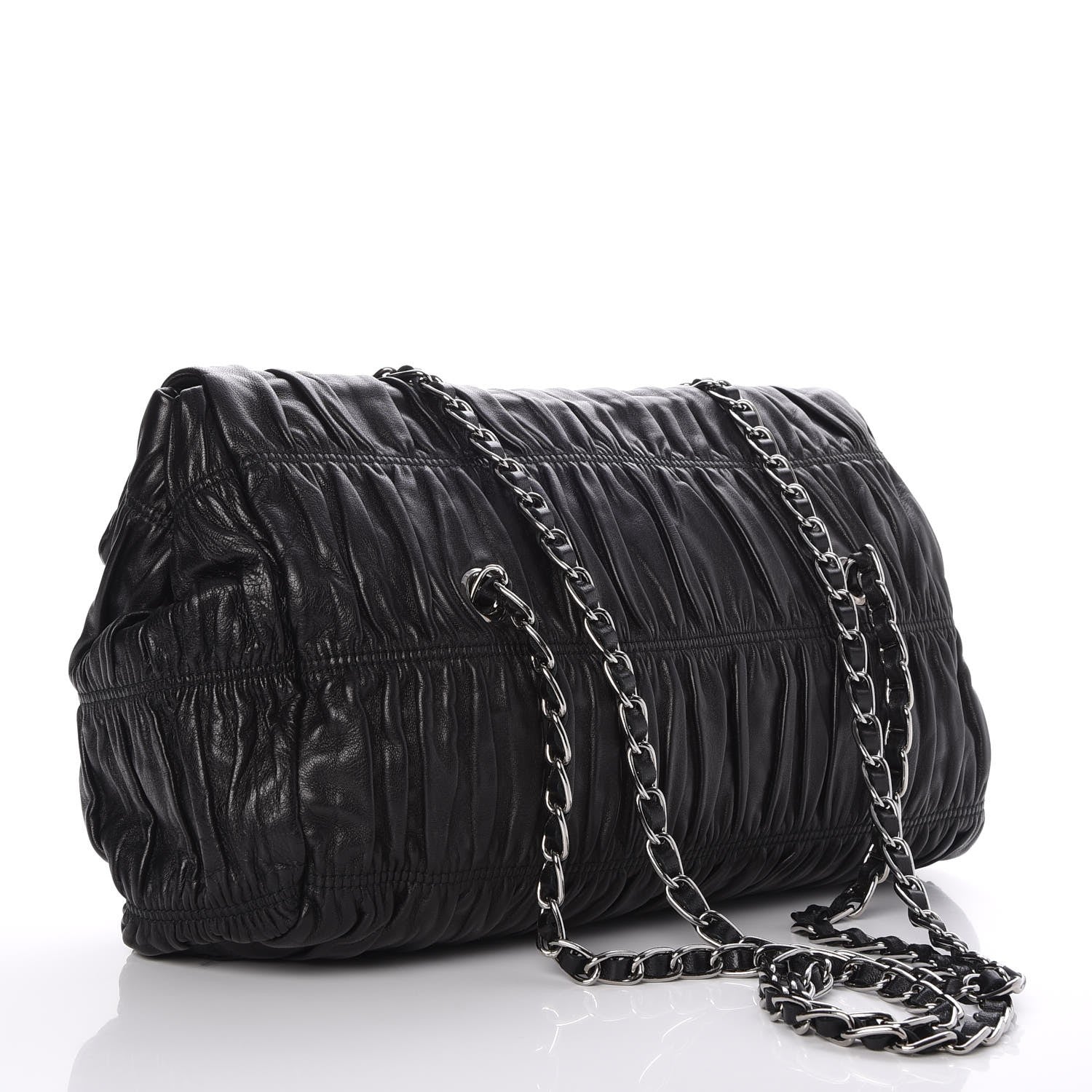 Prada Nappa Gaufre Flap Black 4 of 8