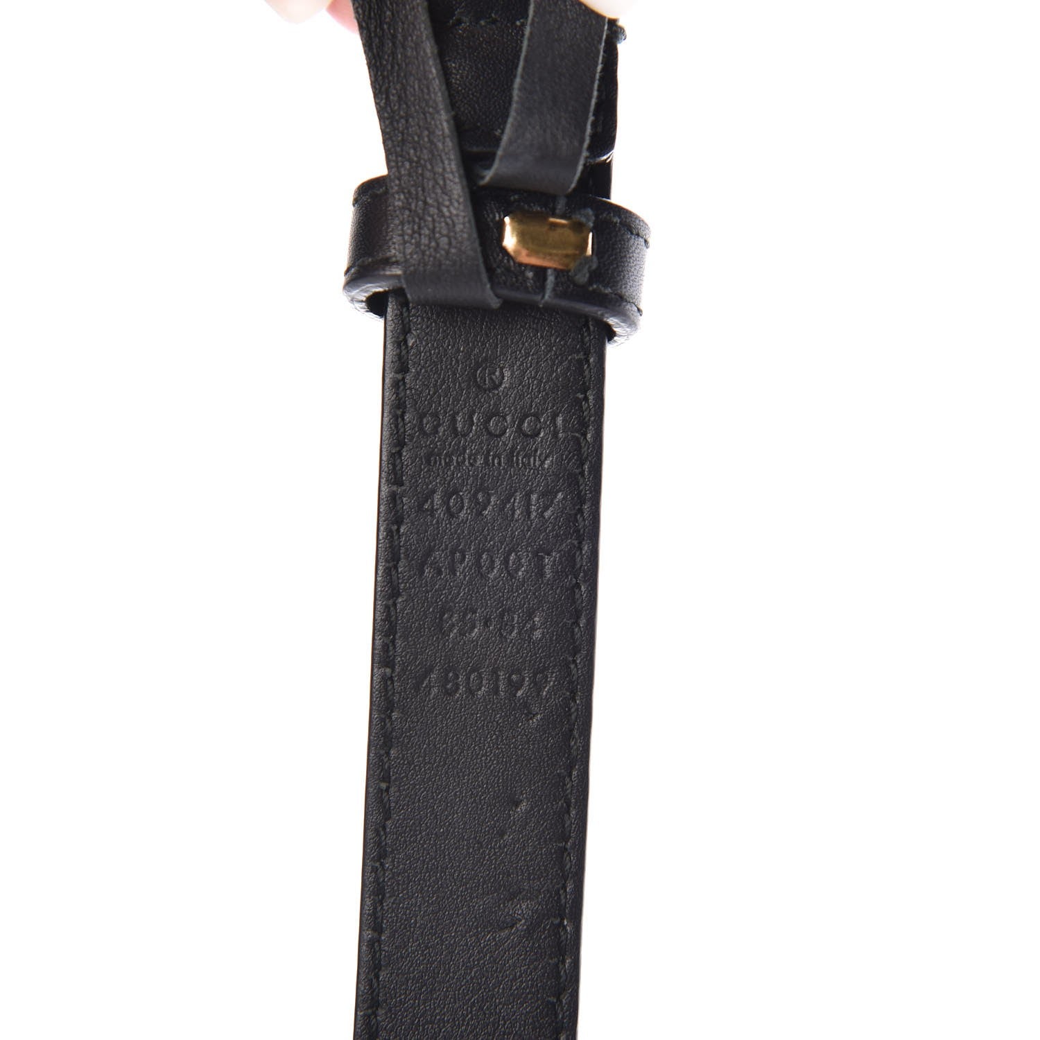 Gucci Calfskin Double G 20mm Belt 85 34 Black 4 of 10