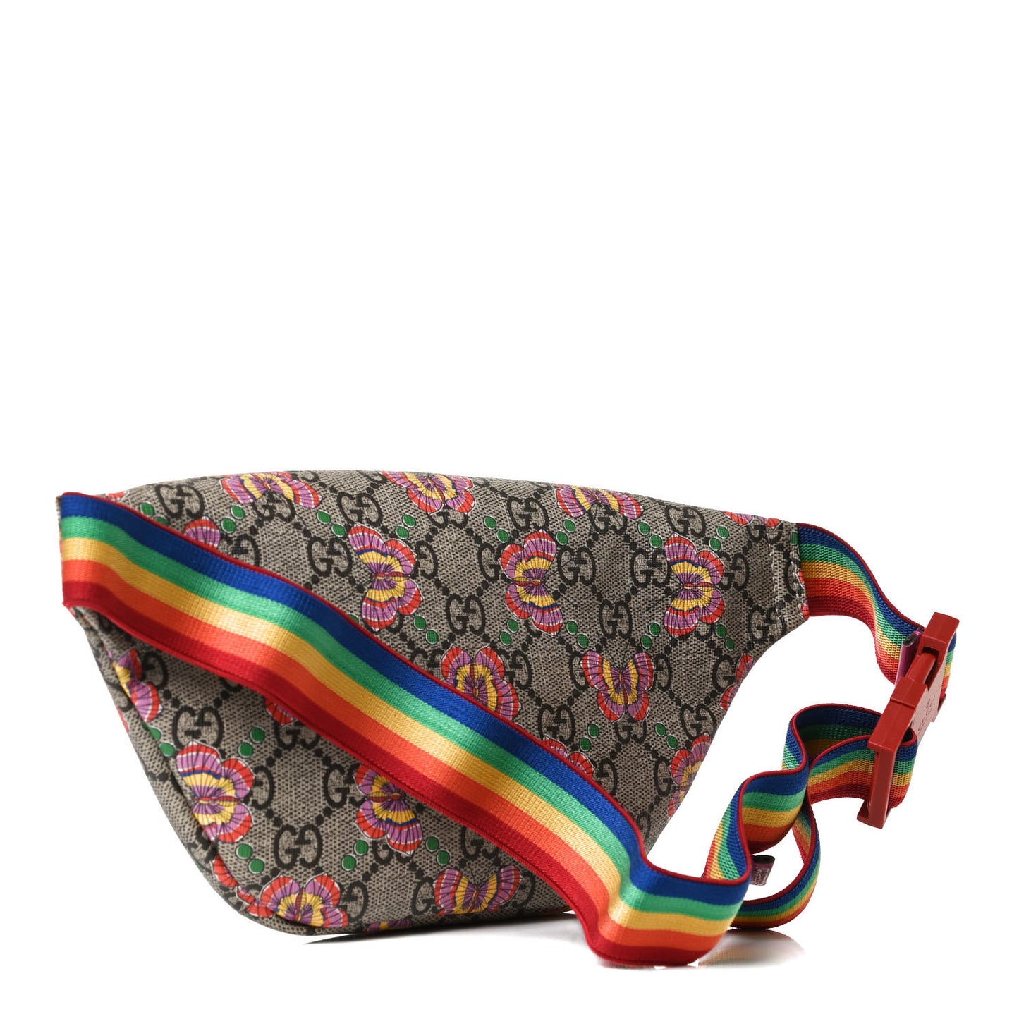 GG Supreme Monogram Butterflies Childrens Belt Bag Multicolor