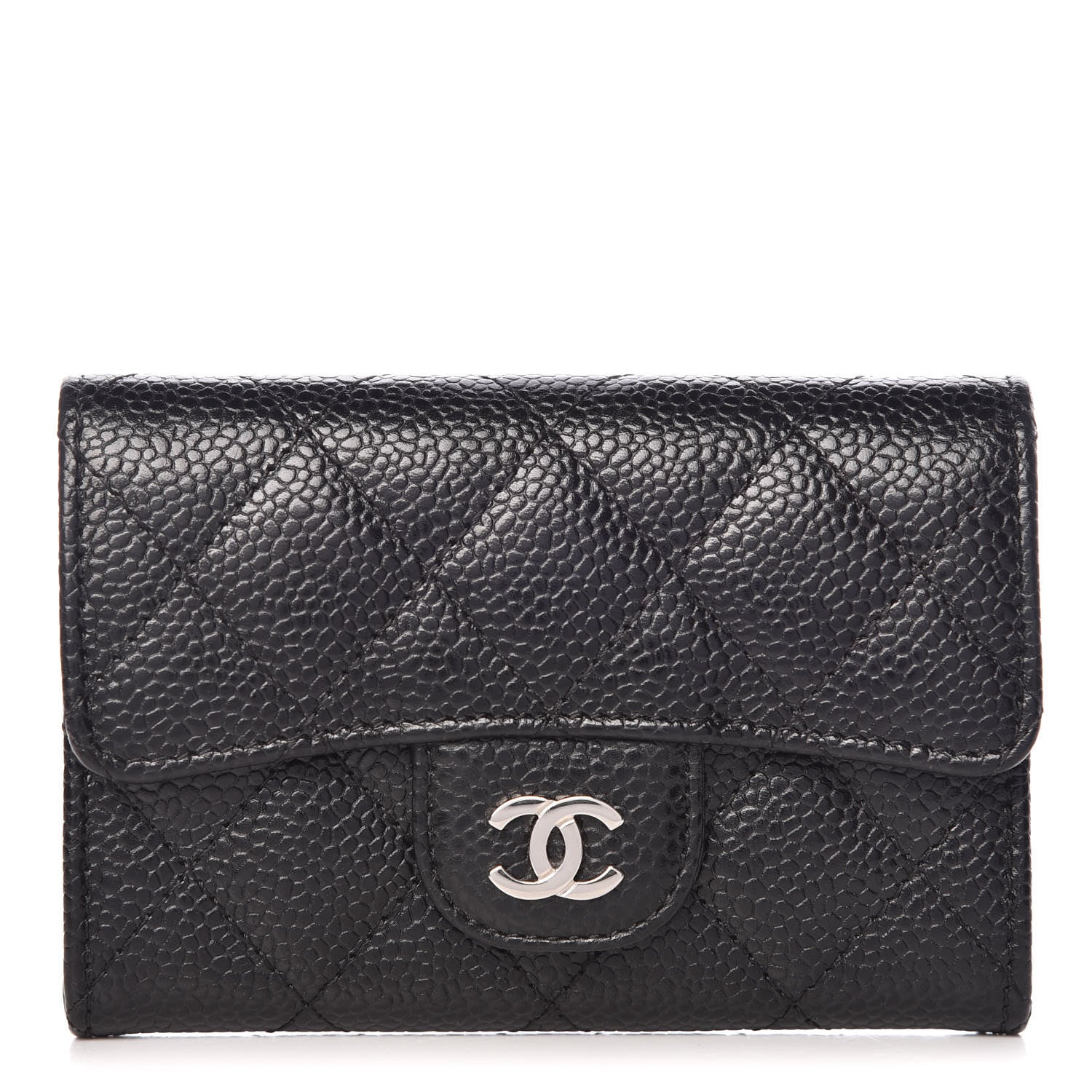 Chanel Caviar Quilted Flap Card Holder Black 1 of 8
