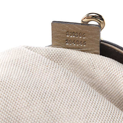 Gucci Metallic Pebbled Calfskin Large Soho Chain Shoulder Bag Golden Beige 7 of 11