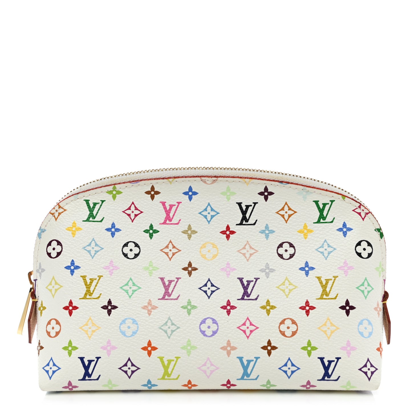 Monogram Multicolor Cosmetic Pouch White Litchi