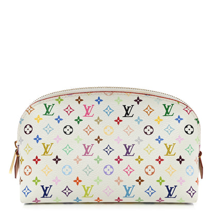 Louis Vuitton Monogram Multicolor Cosmetic Pouch White Litchi 1 of 7