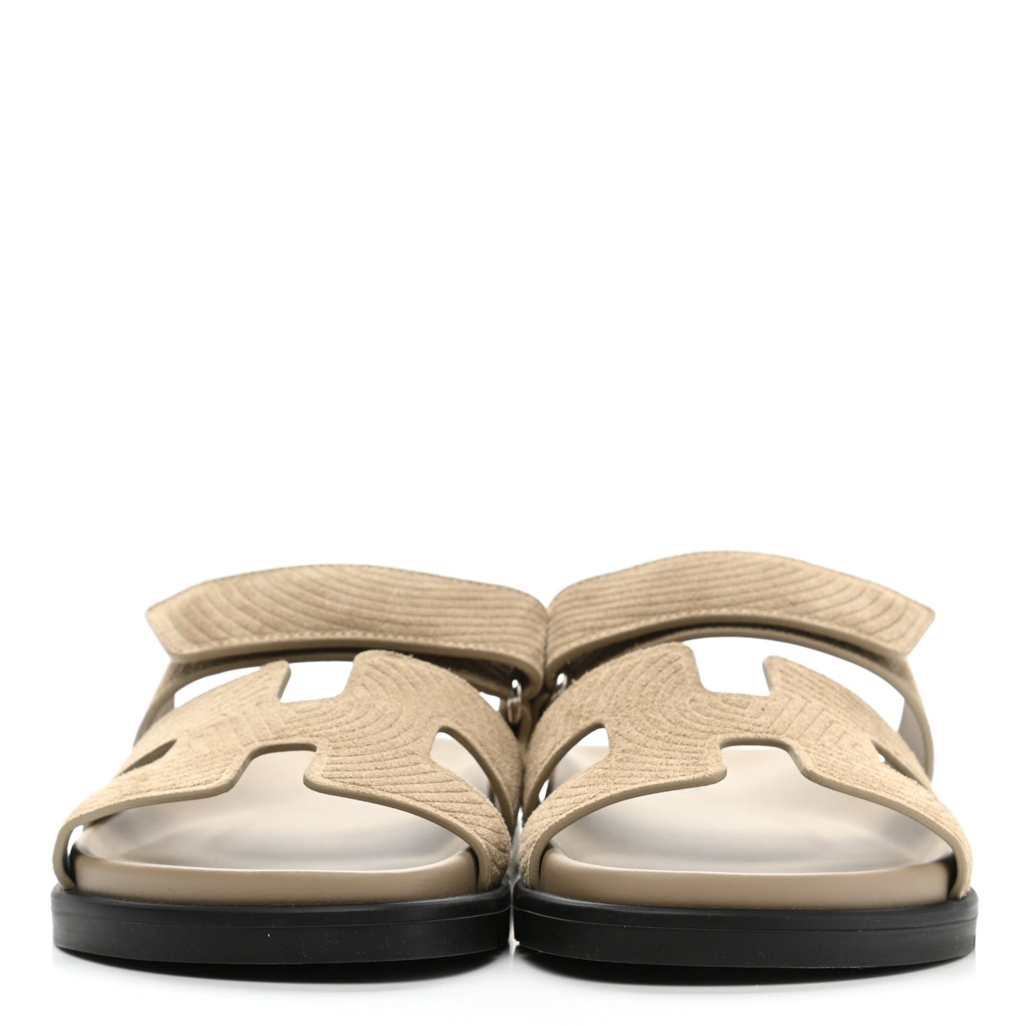 Suede Goatskin Chaine d'Ancre Womens Chypre Sandals 35.5 Beige Sable